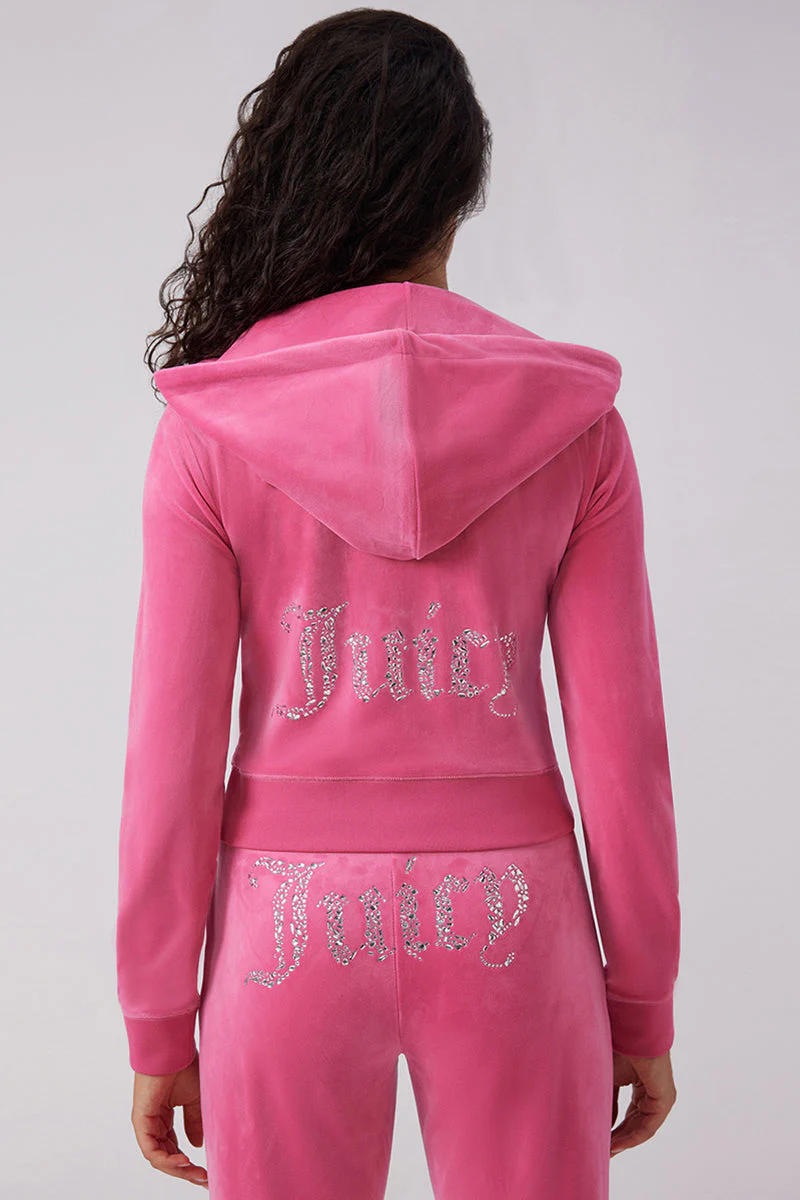 Angel Couture Big Bling Velour Hoodie - Image 2