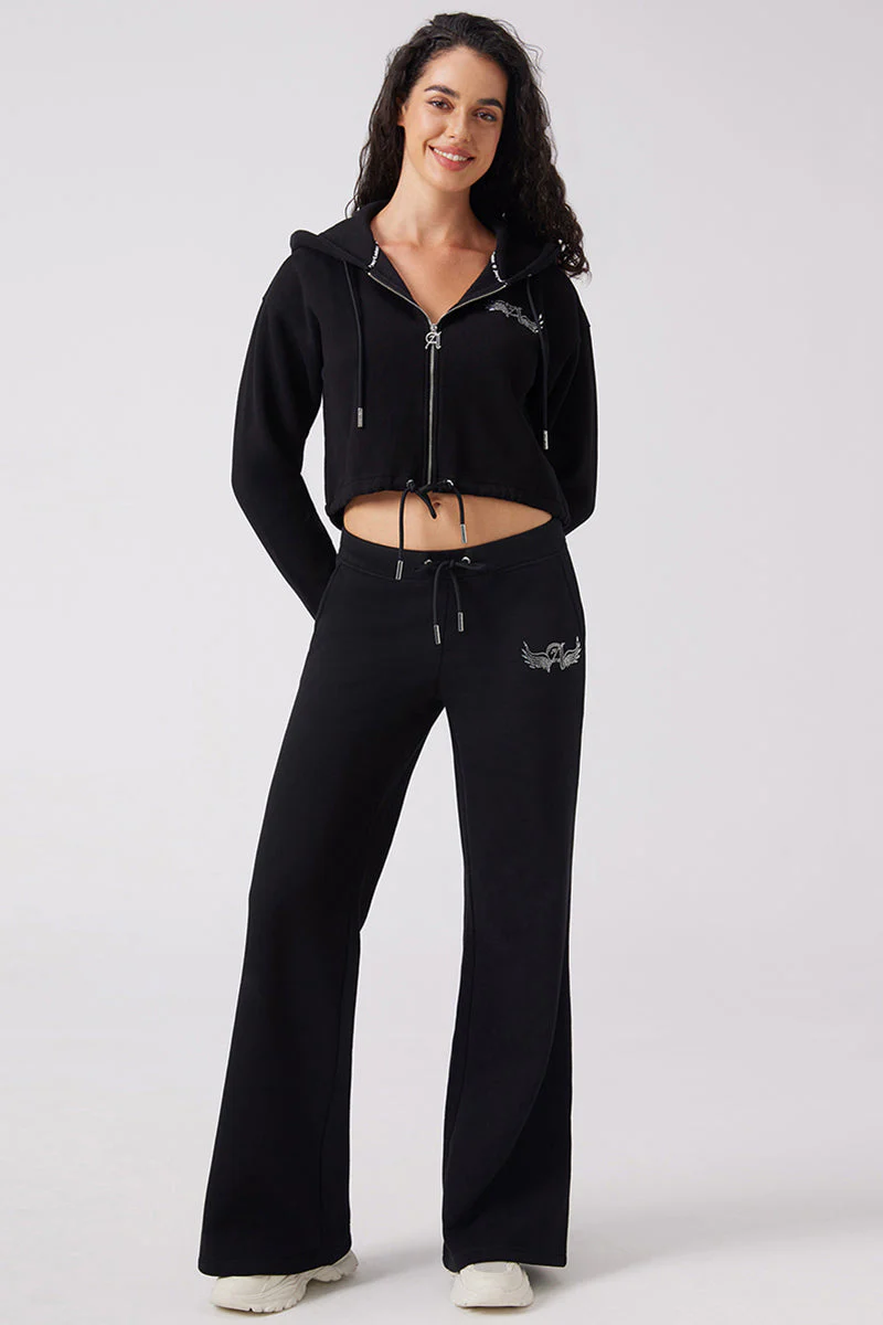 Angel Couture Cropped Fleece Hoodie - Image 5