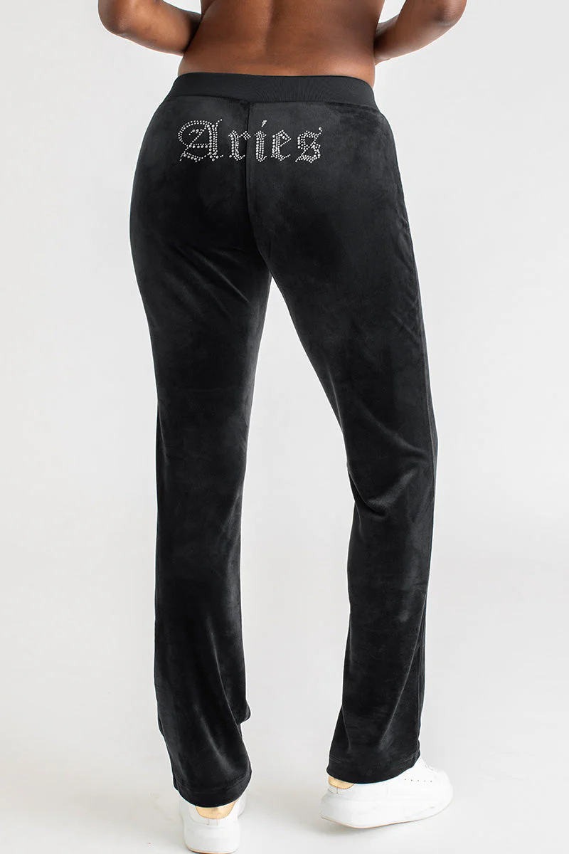 Aries Customizable Big Bling Velour Track Pants - Image 3