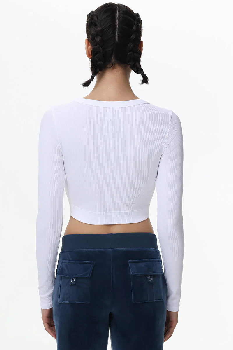 Cropped Long Sleeve Baby Tee - Image 3