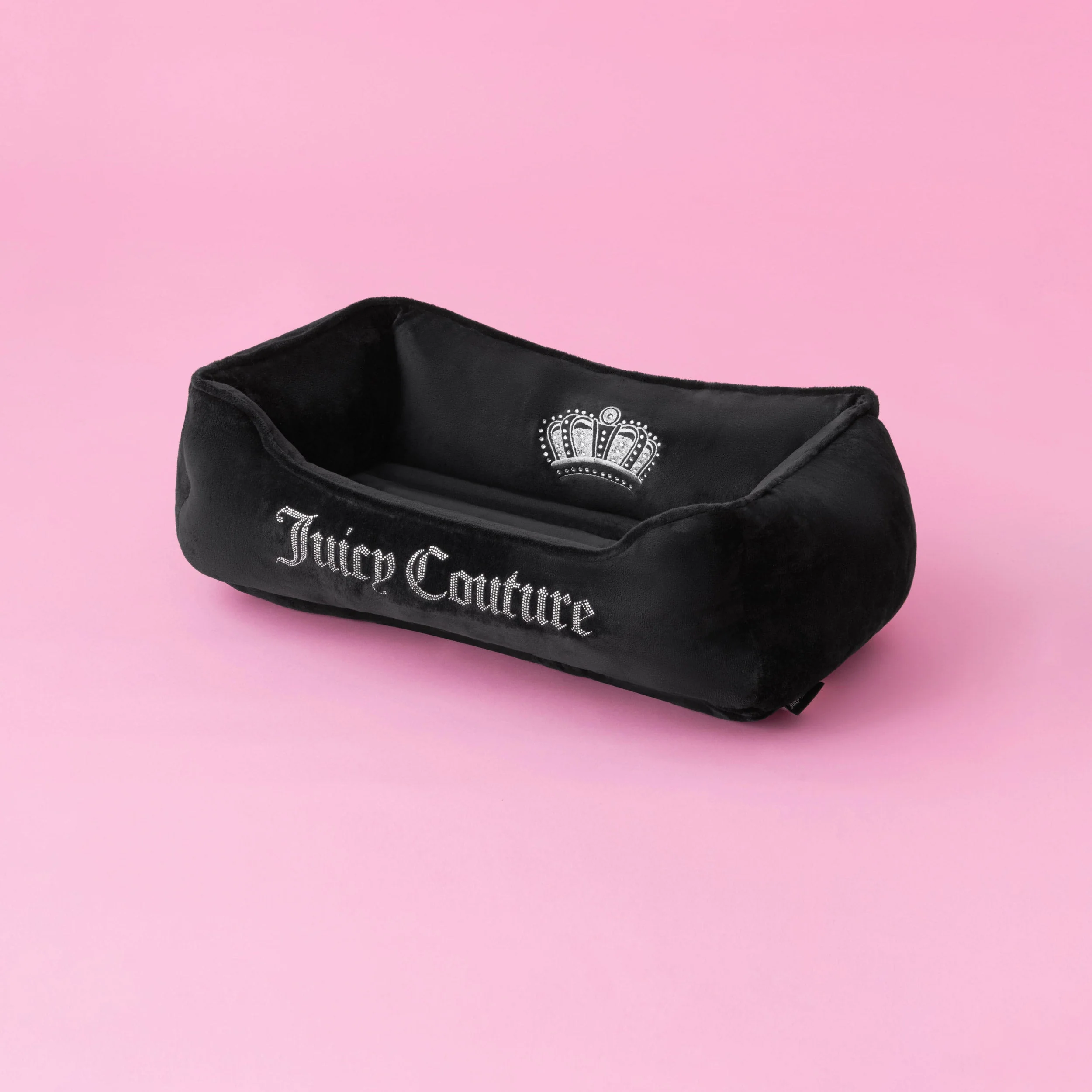 Crown Bling Black Pet Bed - Image 3