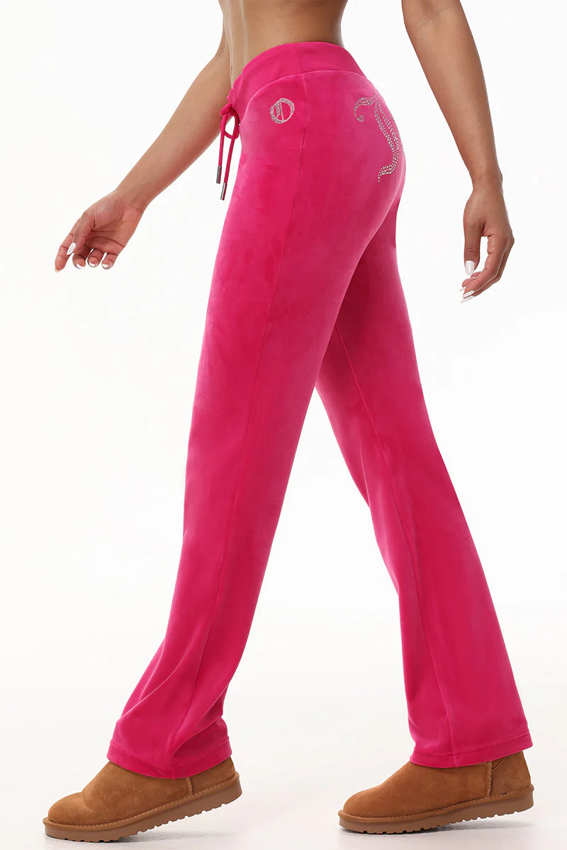 Custom Initial OG Big Bling Velour Track Pants - Image 17