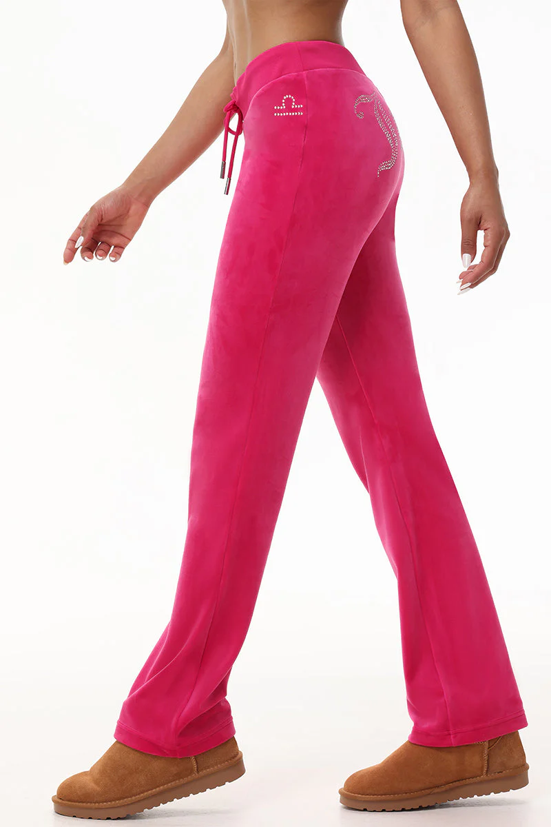Custom Zodiac OG Big Bling Velour Track Pants - Image 9