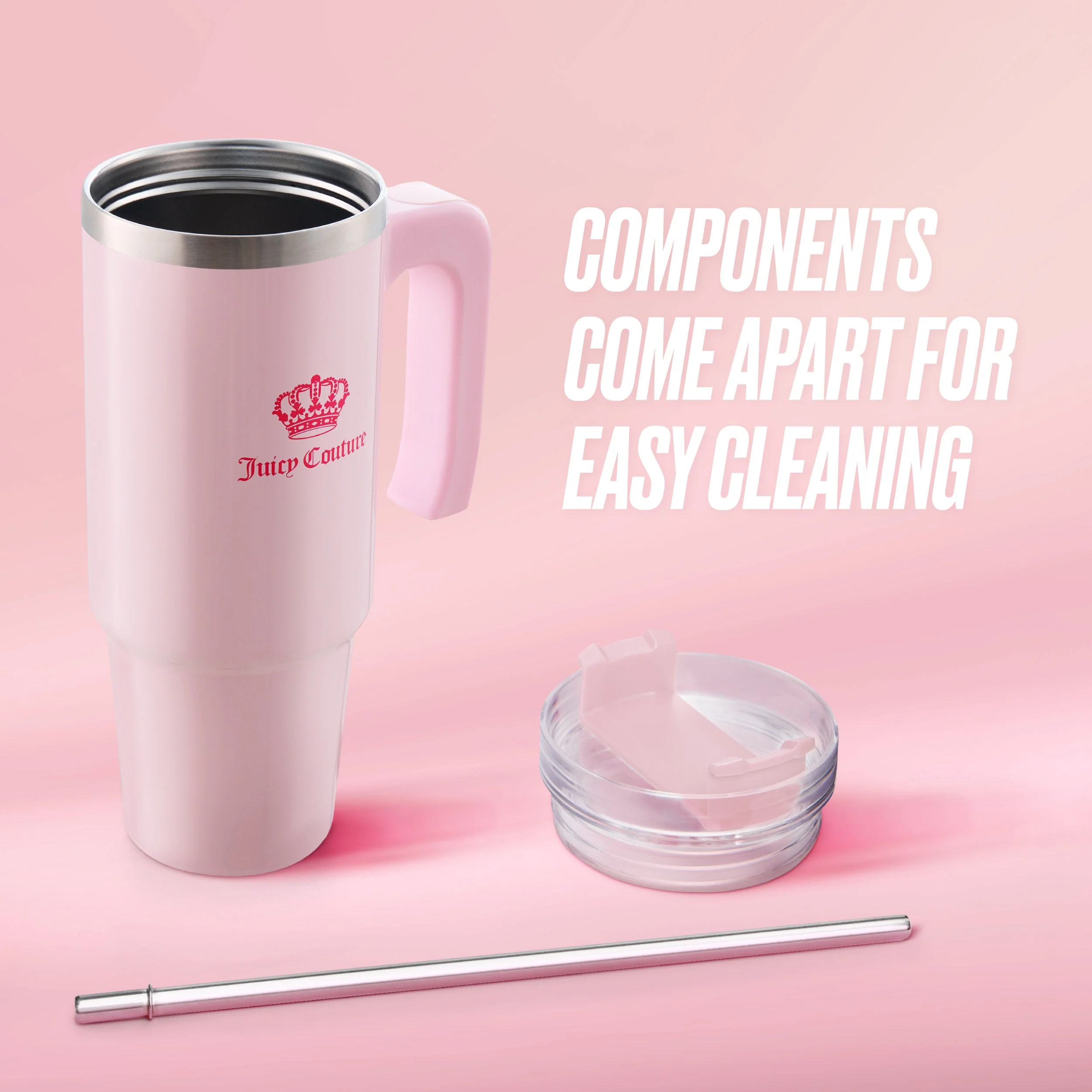 Glam Logo Stainless Steel Water Bottle - Image 4