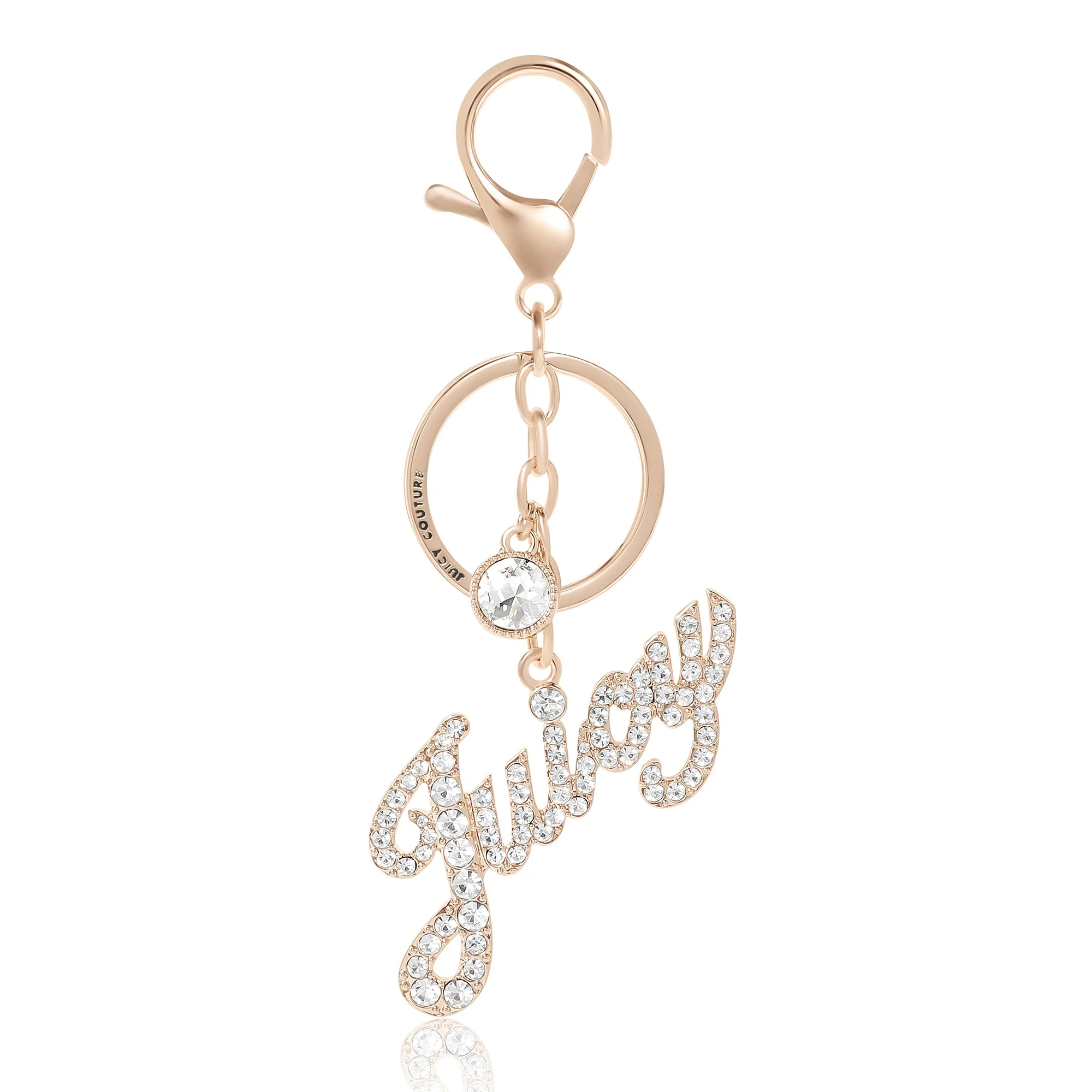 Juicy Logo Bling Keychain Bag Charm