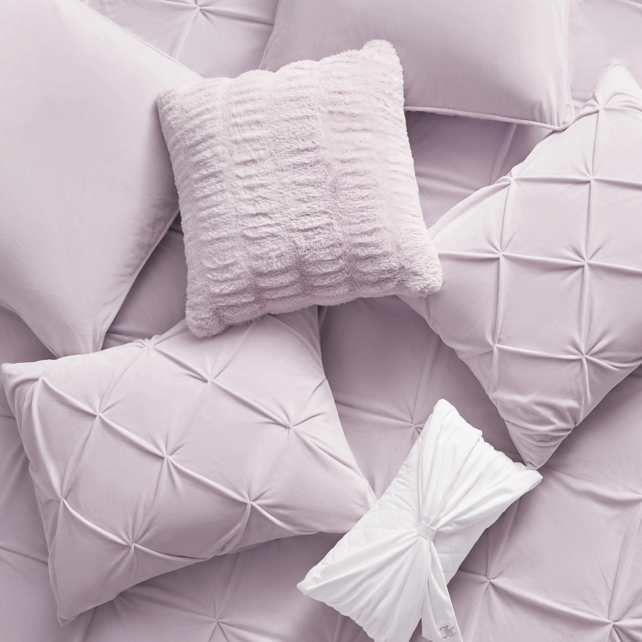 Kiss Pleat Micromink Comforter Set With Decorative Pillows - Image 5