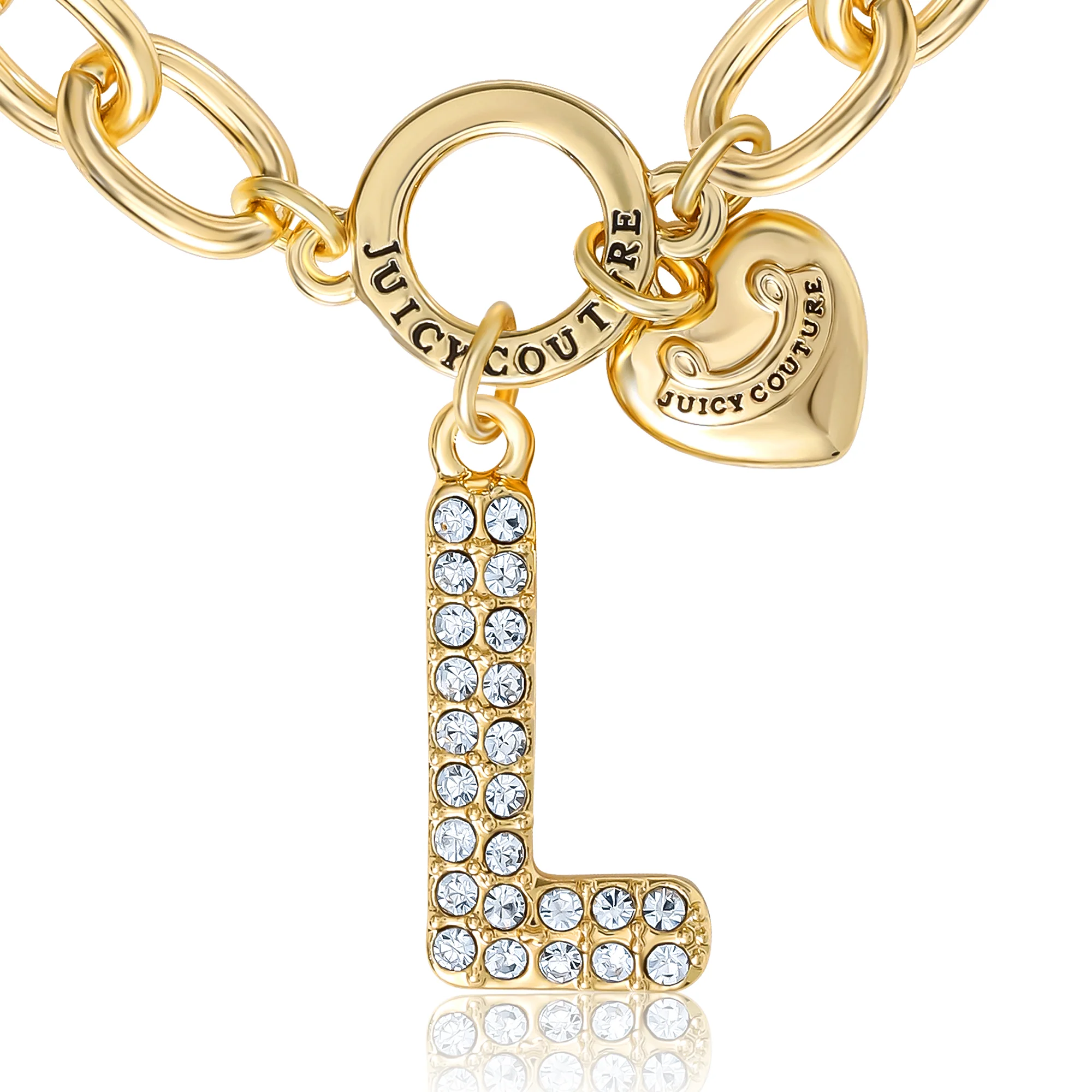 Pavé Initial Charm Bracelet, Letter L - Image 3