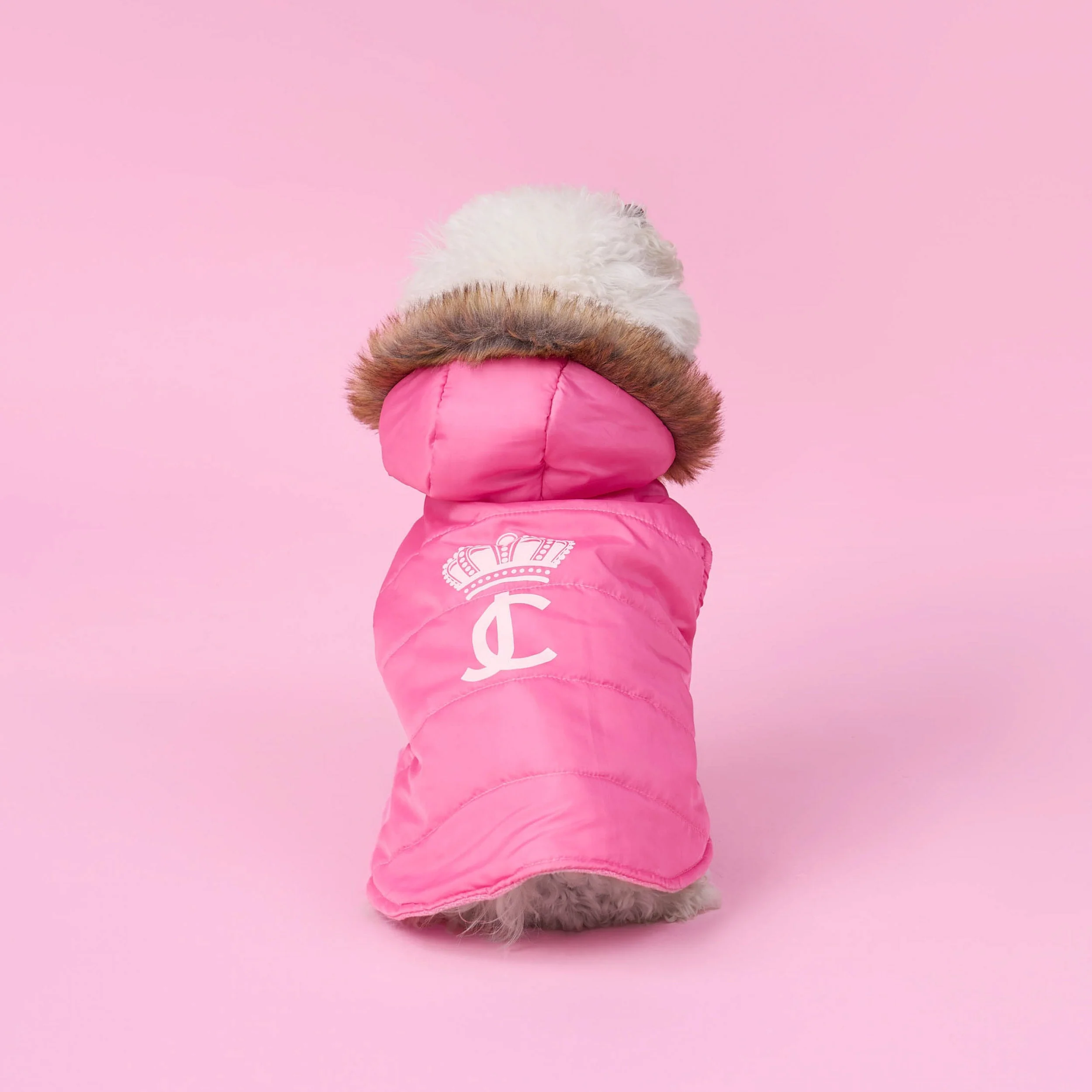 Pet Faux Fur Hooded Jacket