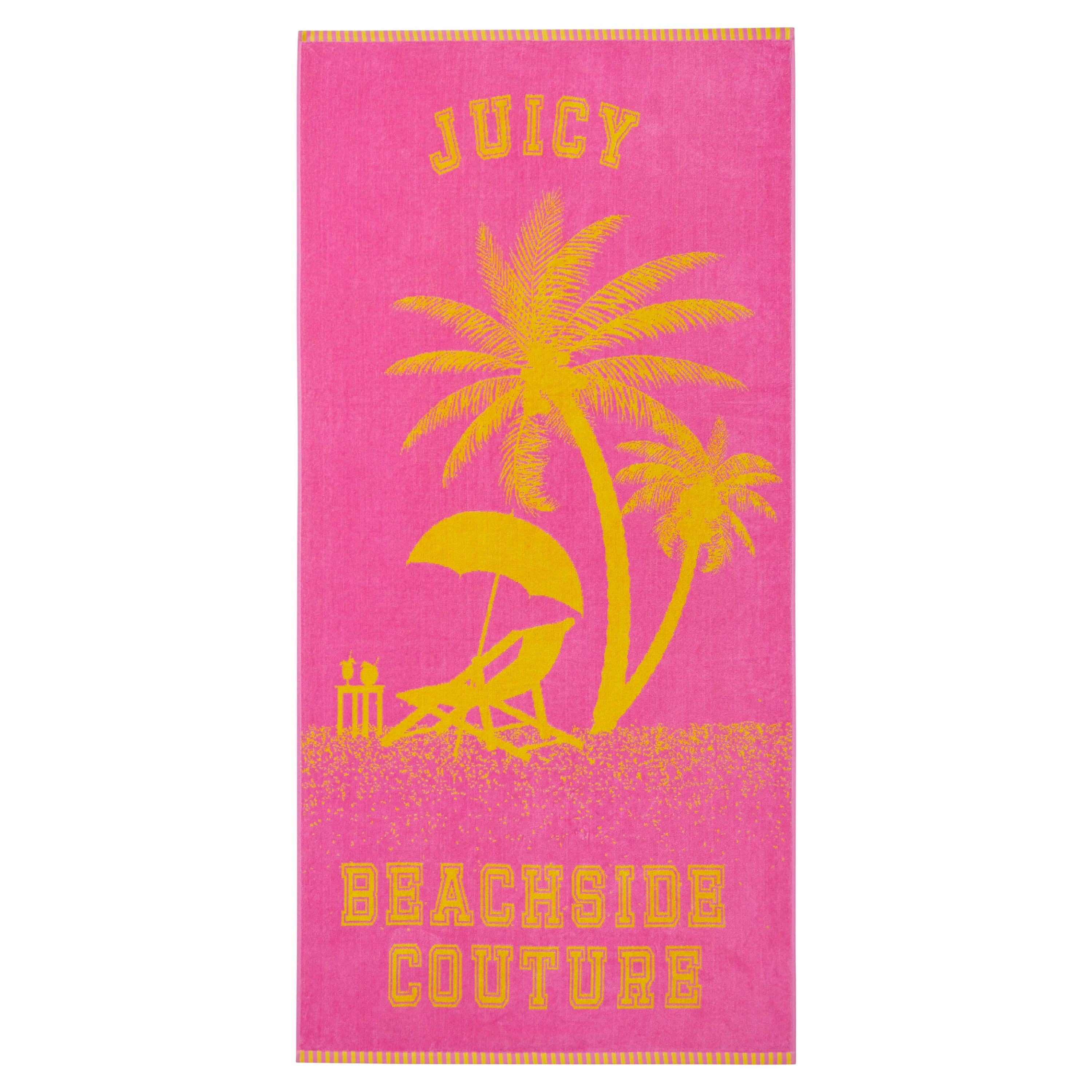 Pink Beachside Couture Cotton Beach Towel