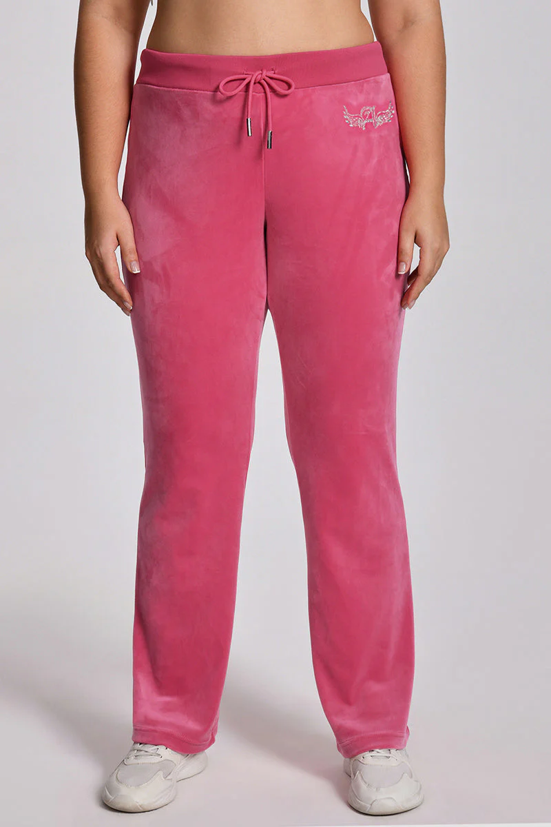 Plus-Size Angel Couture Big Bling Velour Track Pants - Image 3