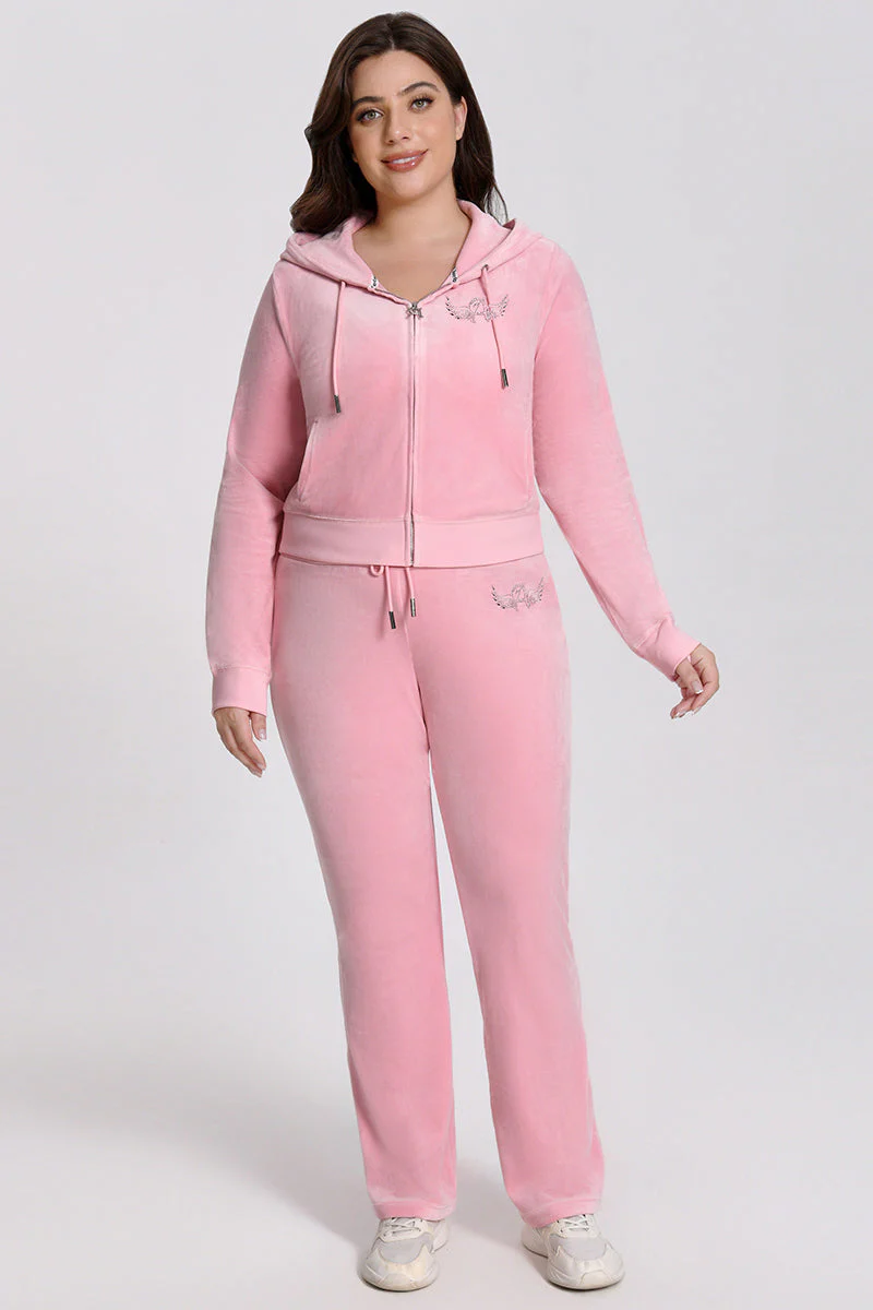 Plus-Size Angel Couture Big Bing Velour Track Pants - Image 5