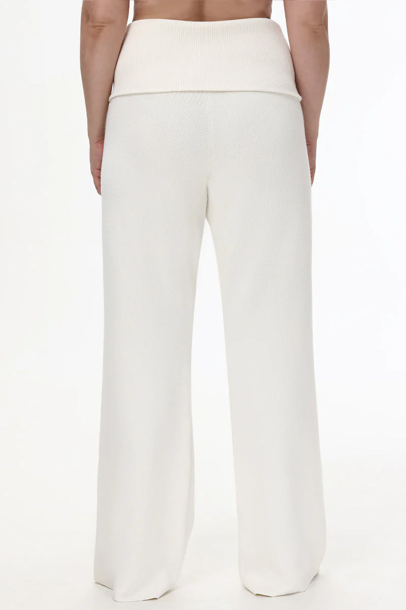 Plus-Size Low Rise Knit Flare Pants - Image 3