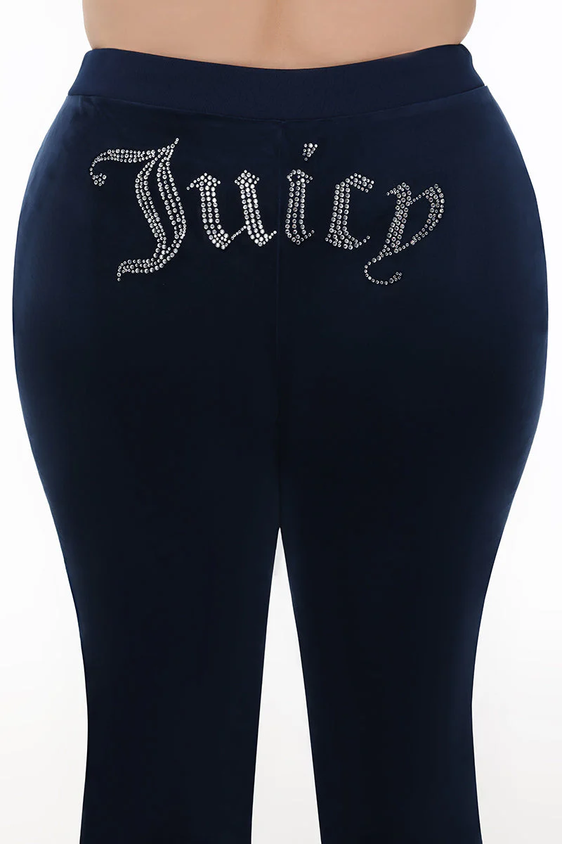 Plus-Size OG Big Bling Velour Track Pants - Image 4