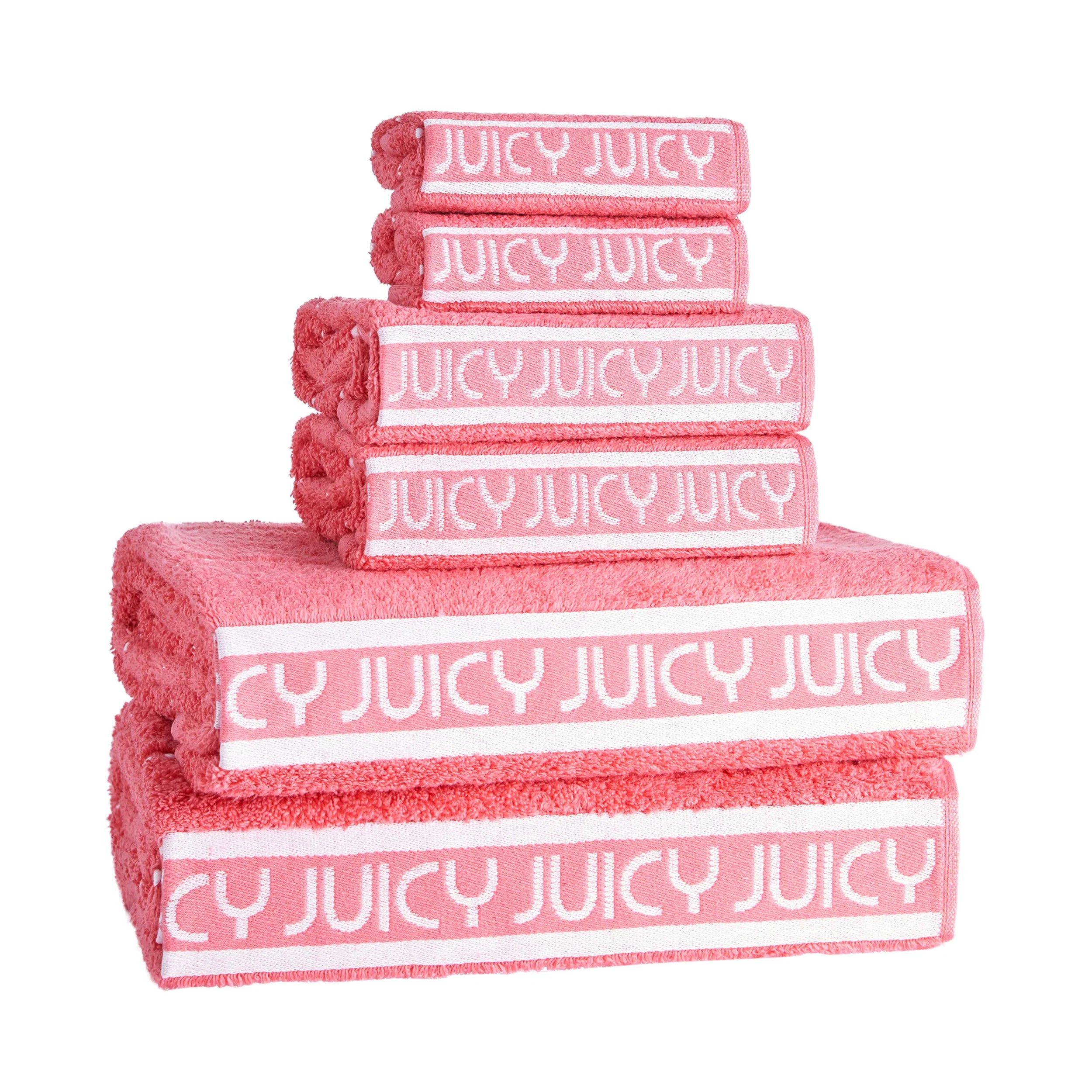 Plush Stripe Bath Towel Set