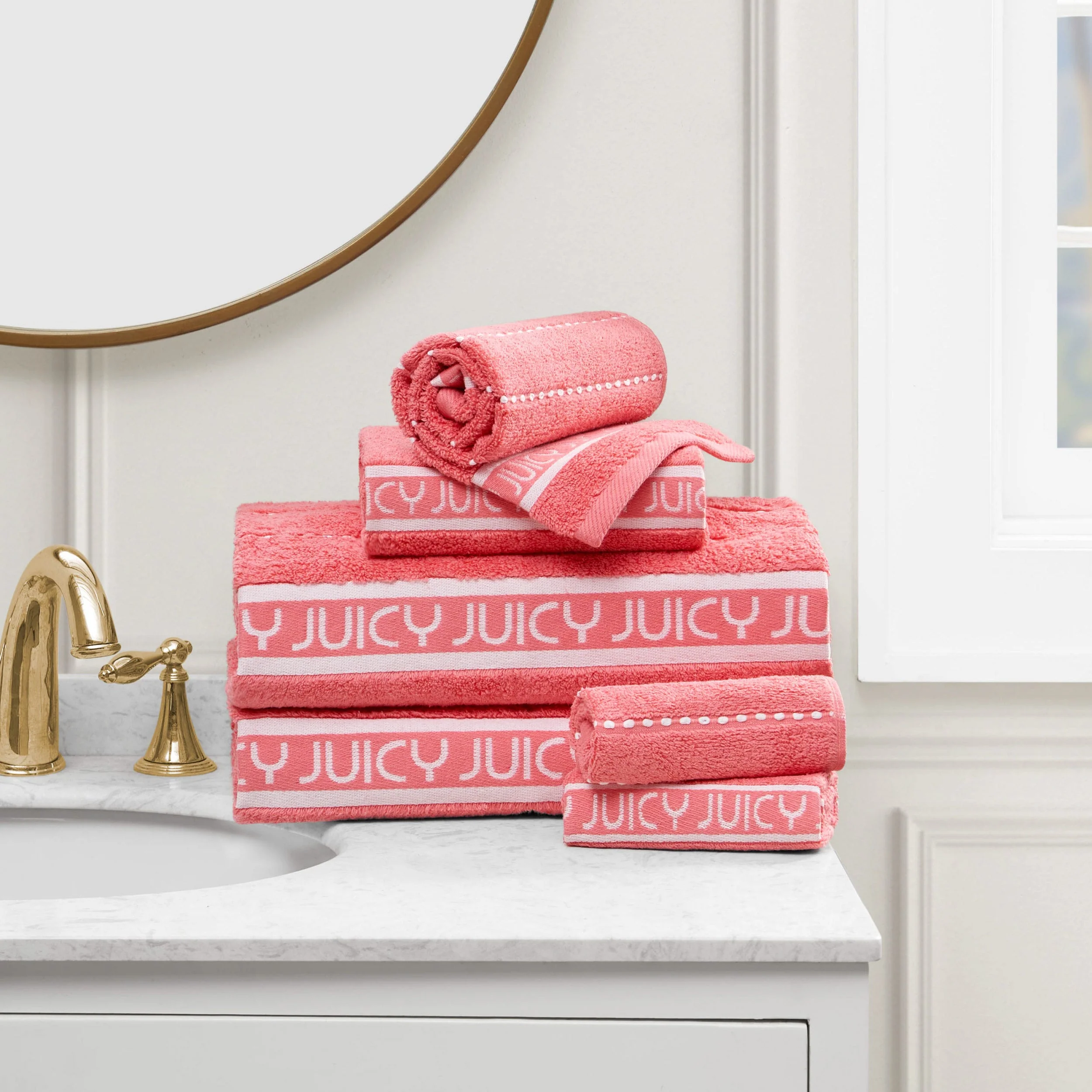 Plush Stripe Bath Towel Set - Image 2