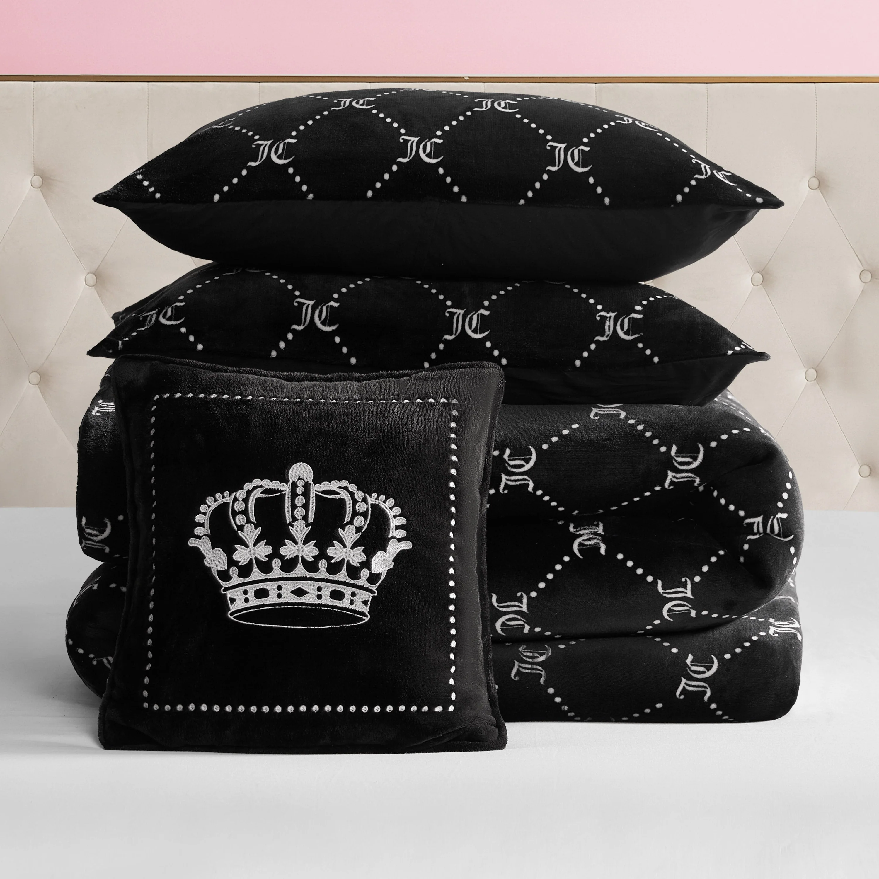 Plush Trellis Link Reversible Comforter Set - Image 5