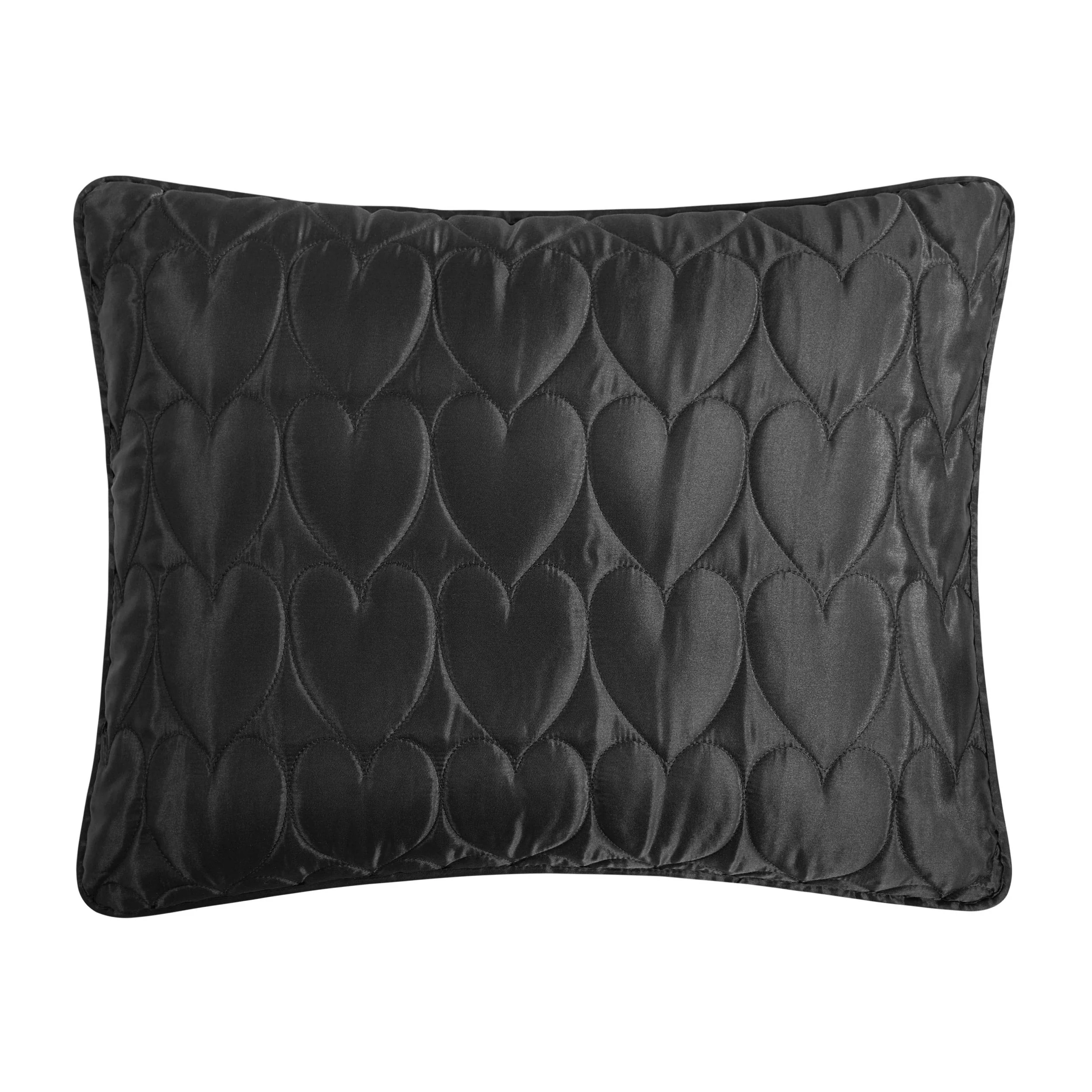 Satin Heart Stitched Quilt Set - Image 5
