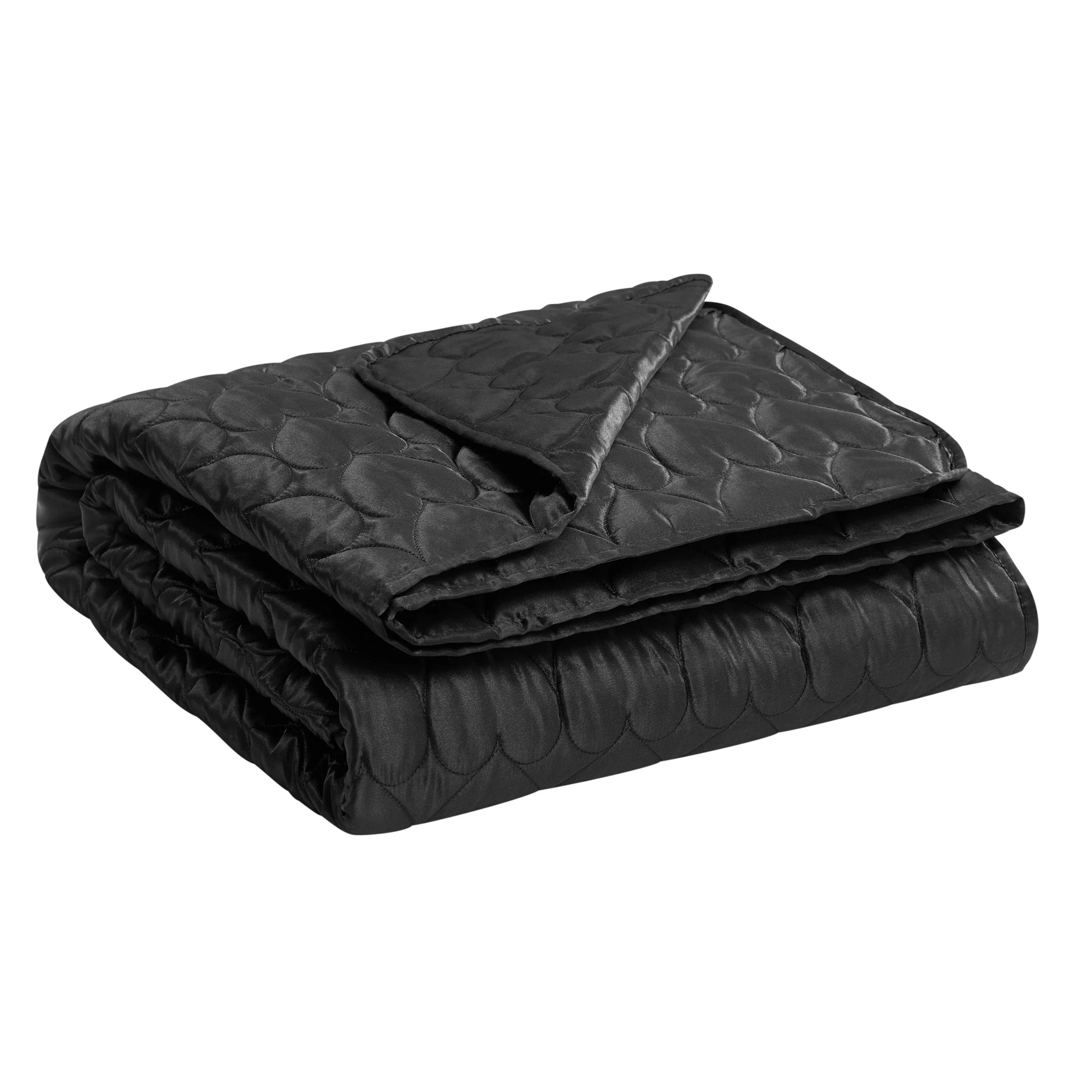 Satin Heart Stitched Quilt Set - Image 6