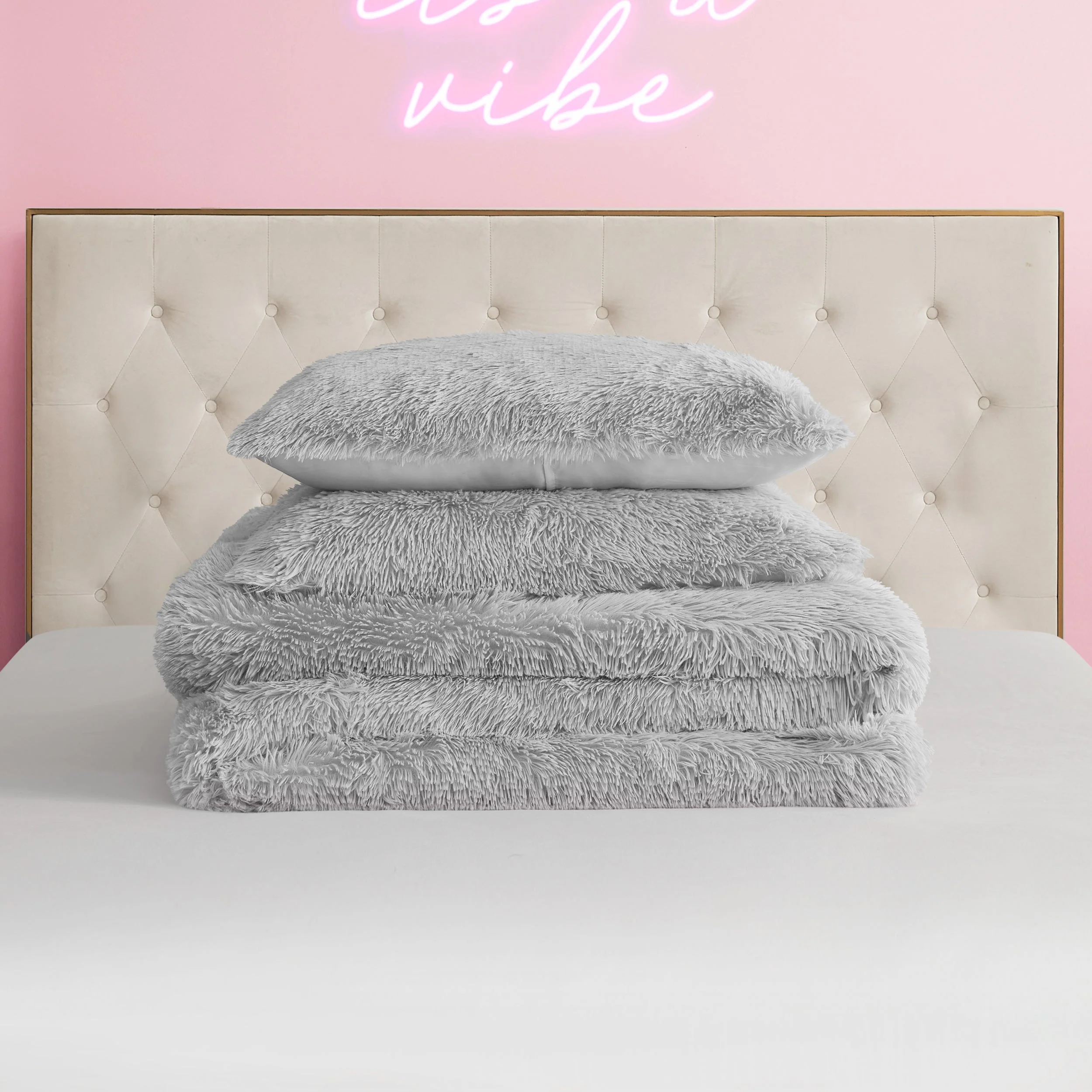 Shaggy Faux Fur Comforter Set - Image 5