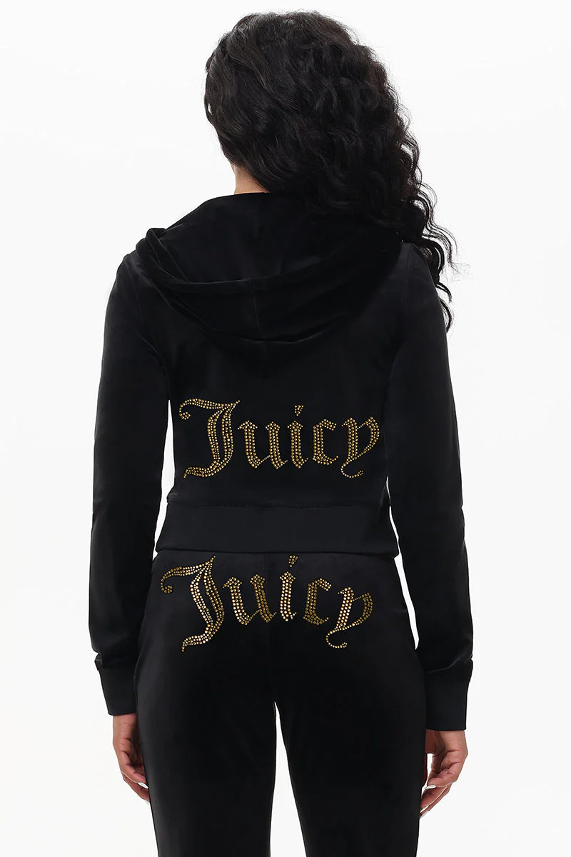 Technicolor Customizable Big Bling Velour Hoodie - Image 3