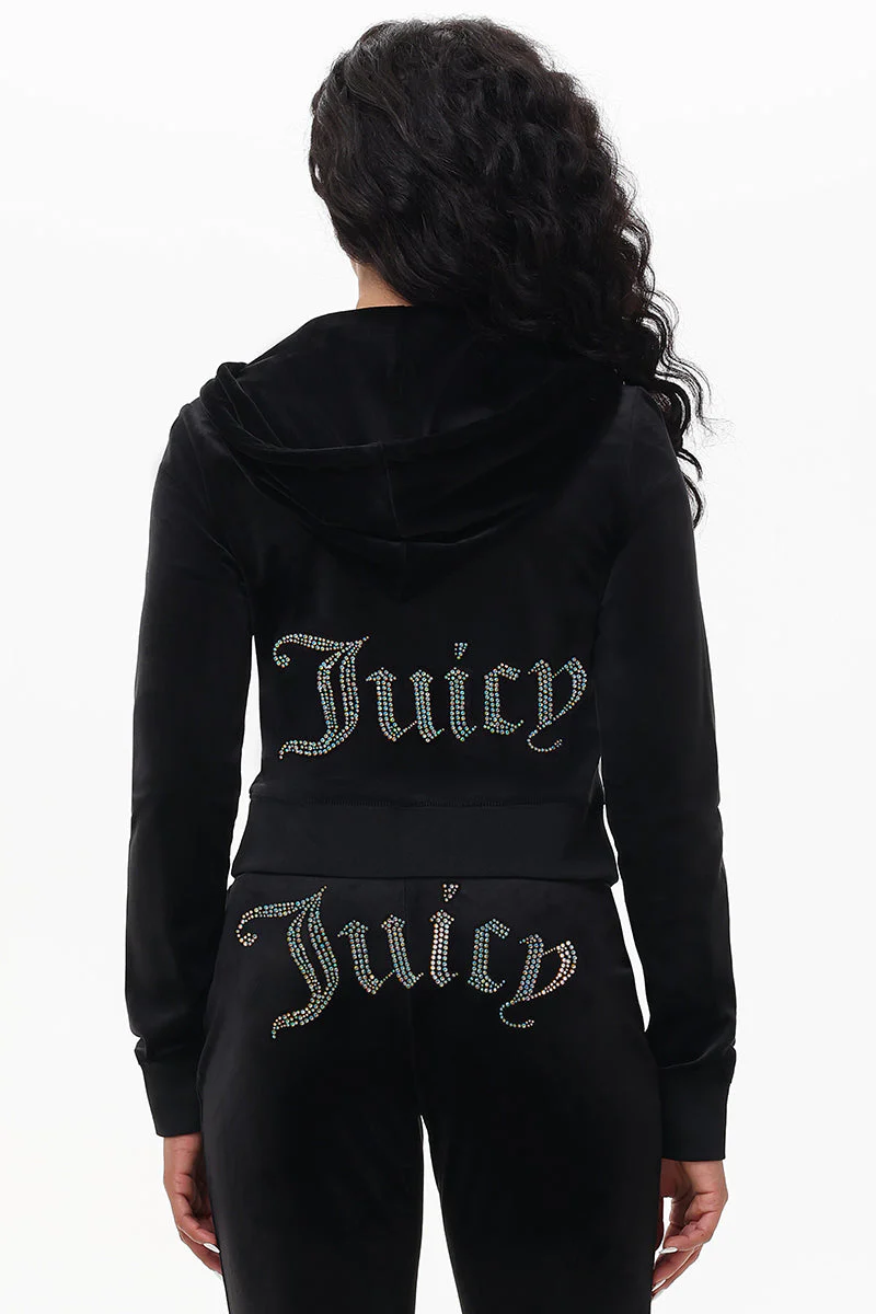 Technicolor Customizable Big Bling Velour Hoodie - Image 7
