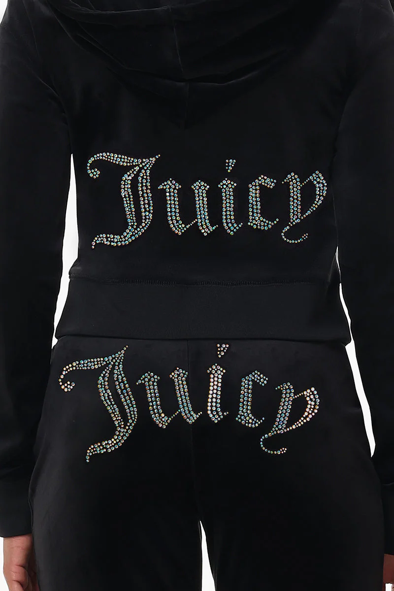 Technicolor Customizable Big Bling Velour Hoodie - Image 8