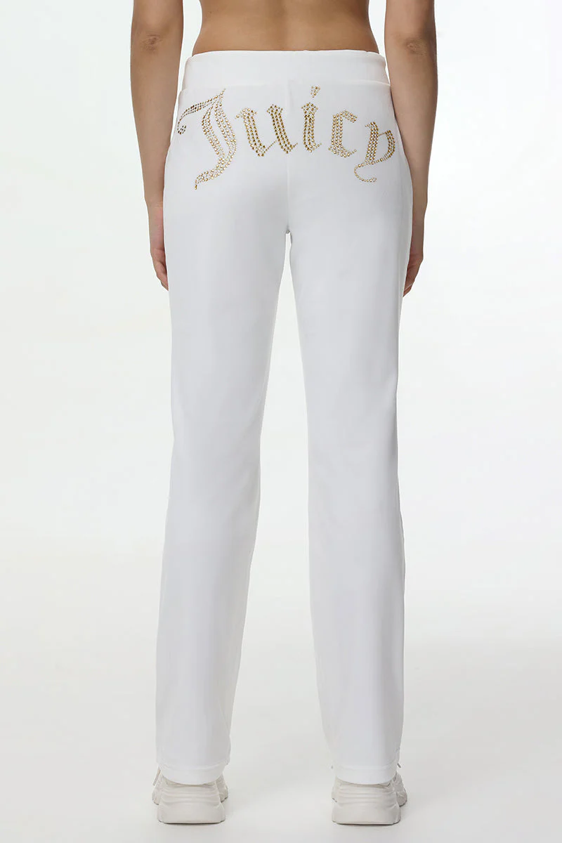 Technicolor Customizable Big Bling Velour Track Pants - Image 3
