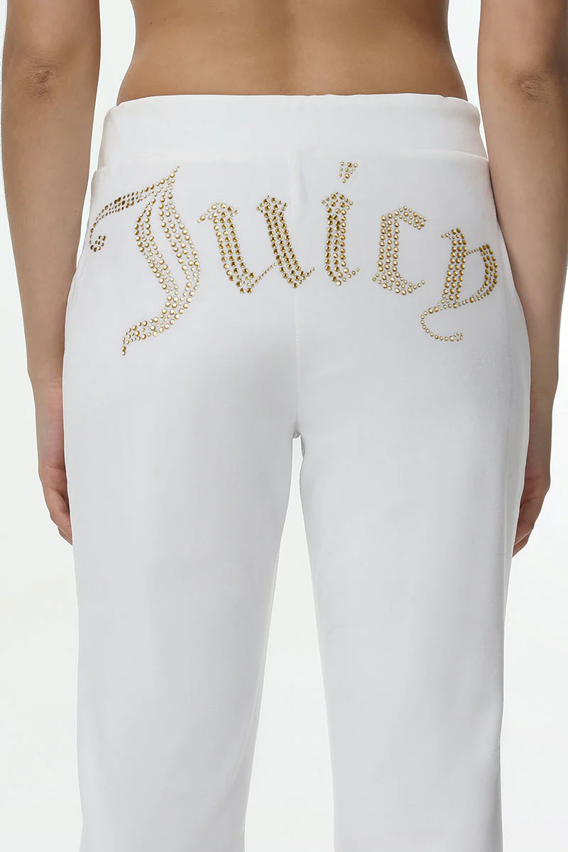 Technicolor Customizable Big Bling Velour Track Pants - Image 4