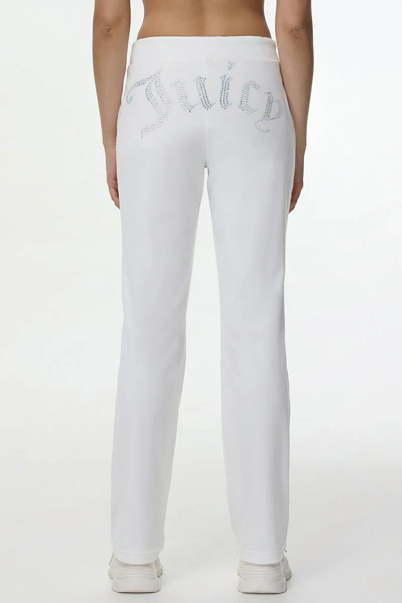 Technicolor Customizable Big Bling Velour Track Pants - Image 7