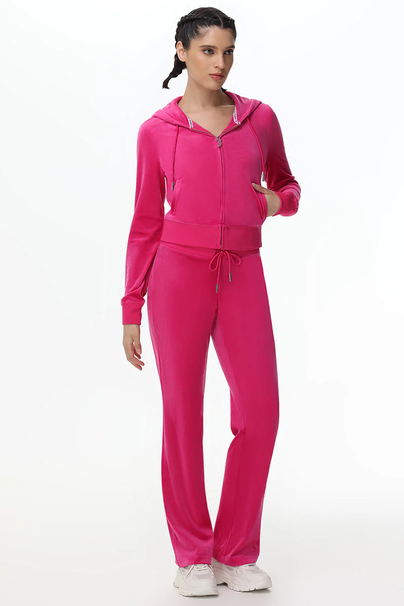 Technicolor Customizable Big Bling Velour Track Pants - Image 11