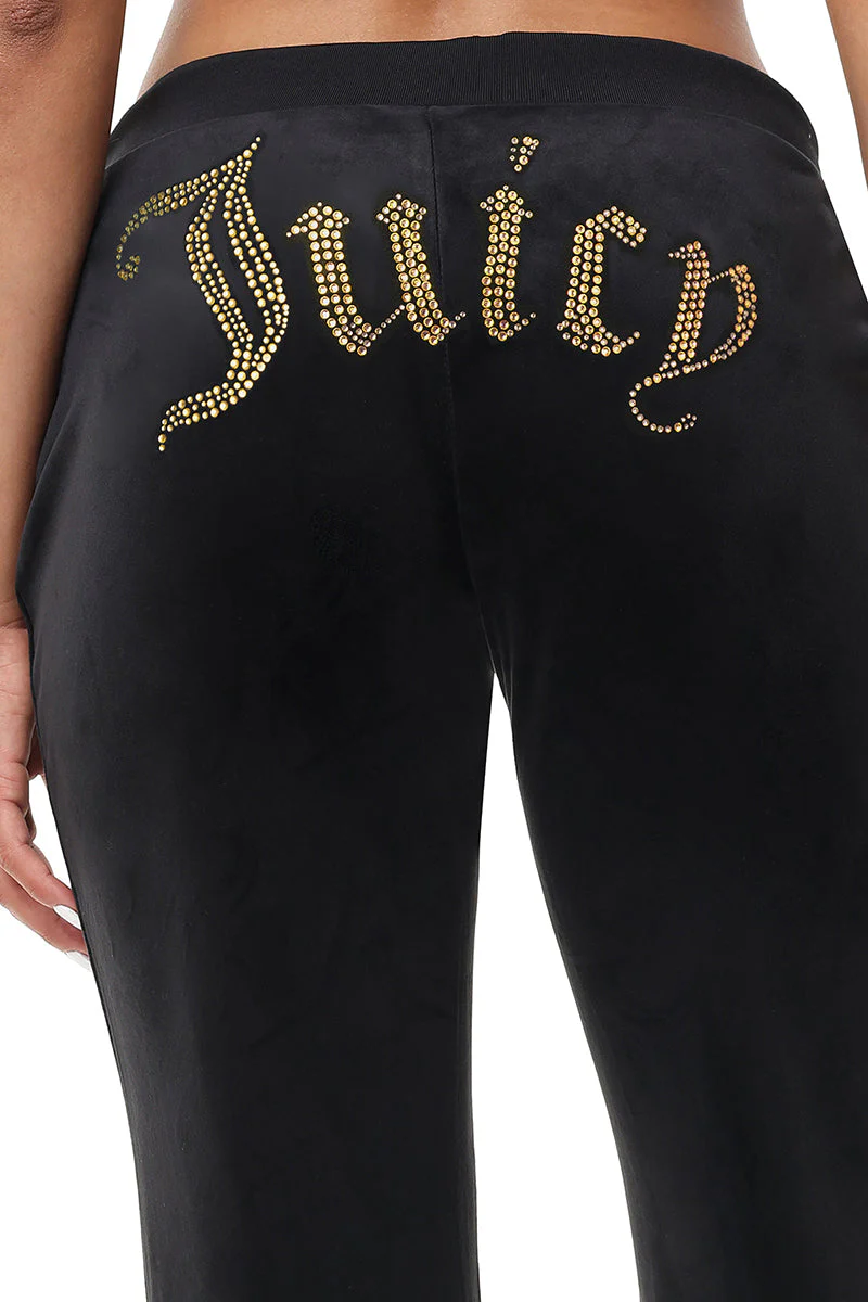 Technicolor Customizable Big Bling Velour Track Pants - Image 4