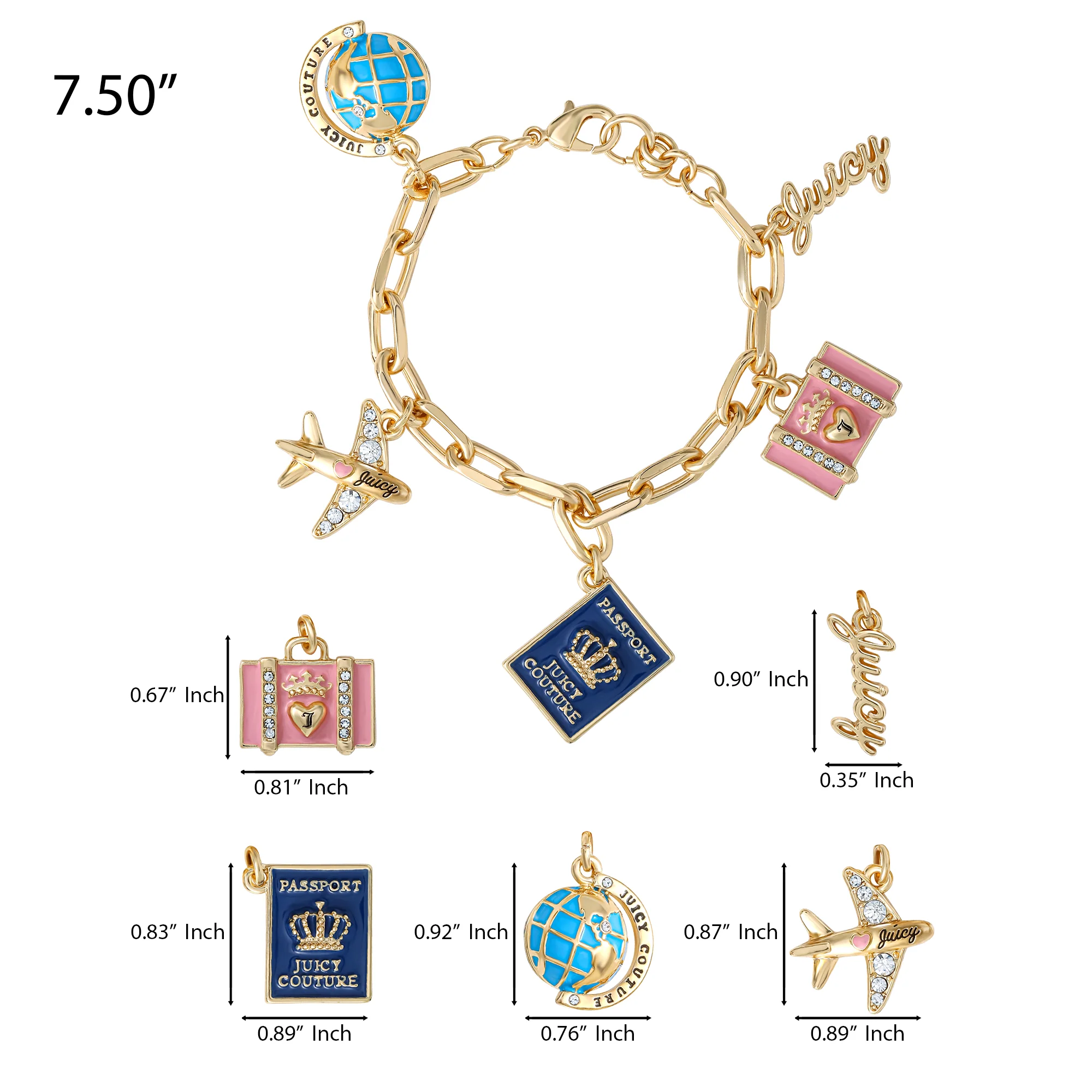 Travel Icons Charm Bracelet - Image 4