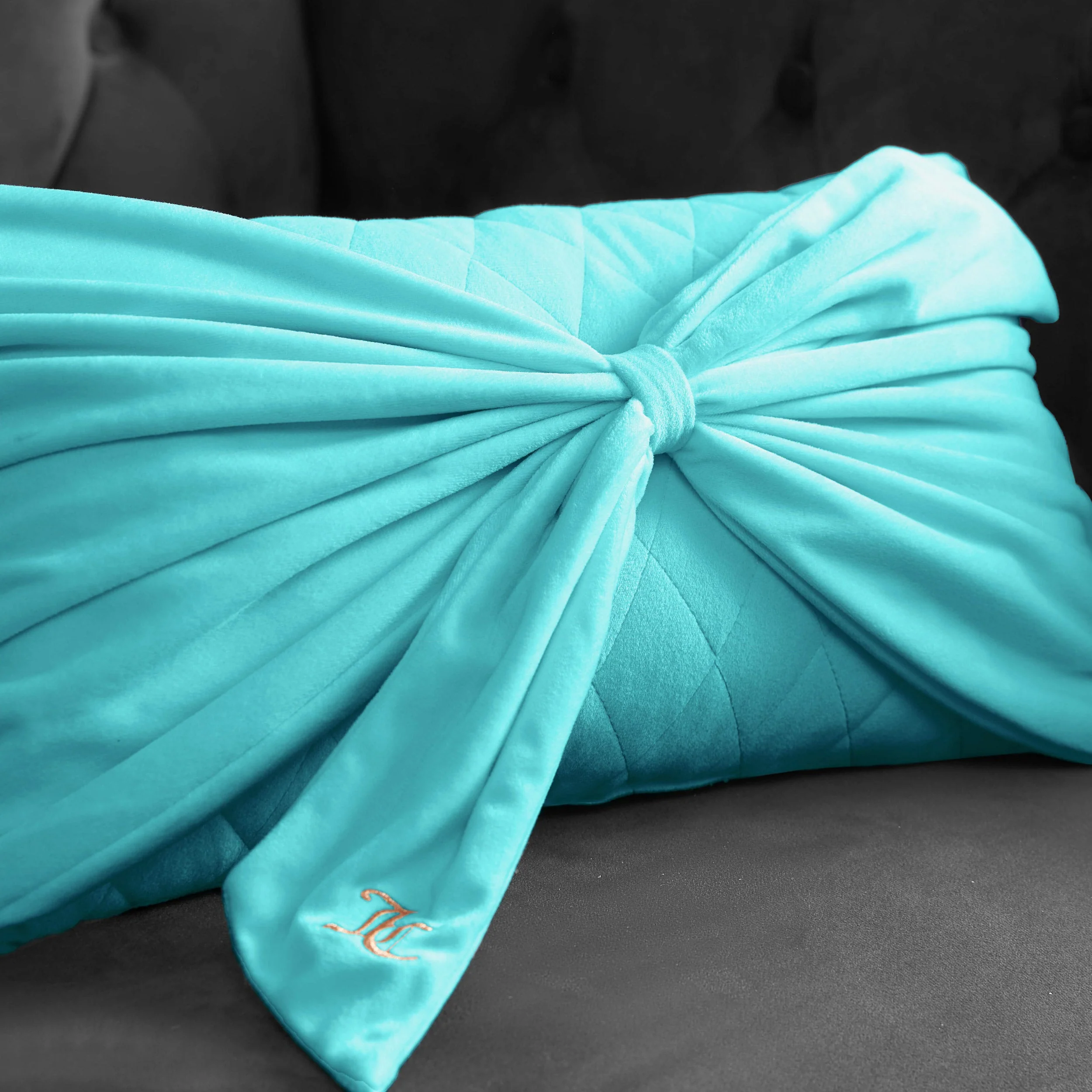 Velvet Bow Decorative Pillow - Image 4