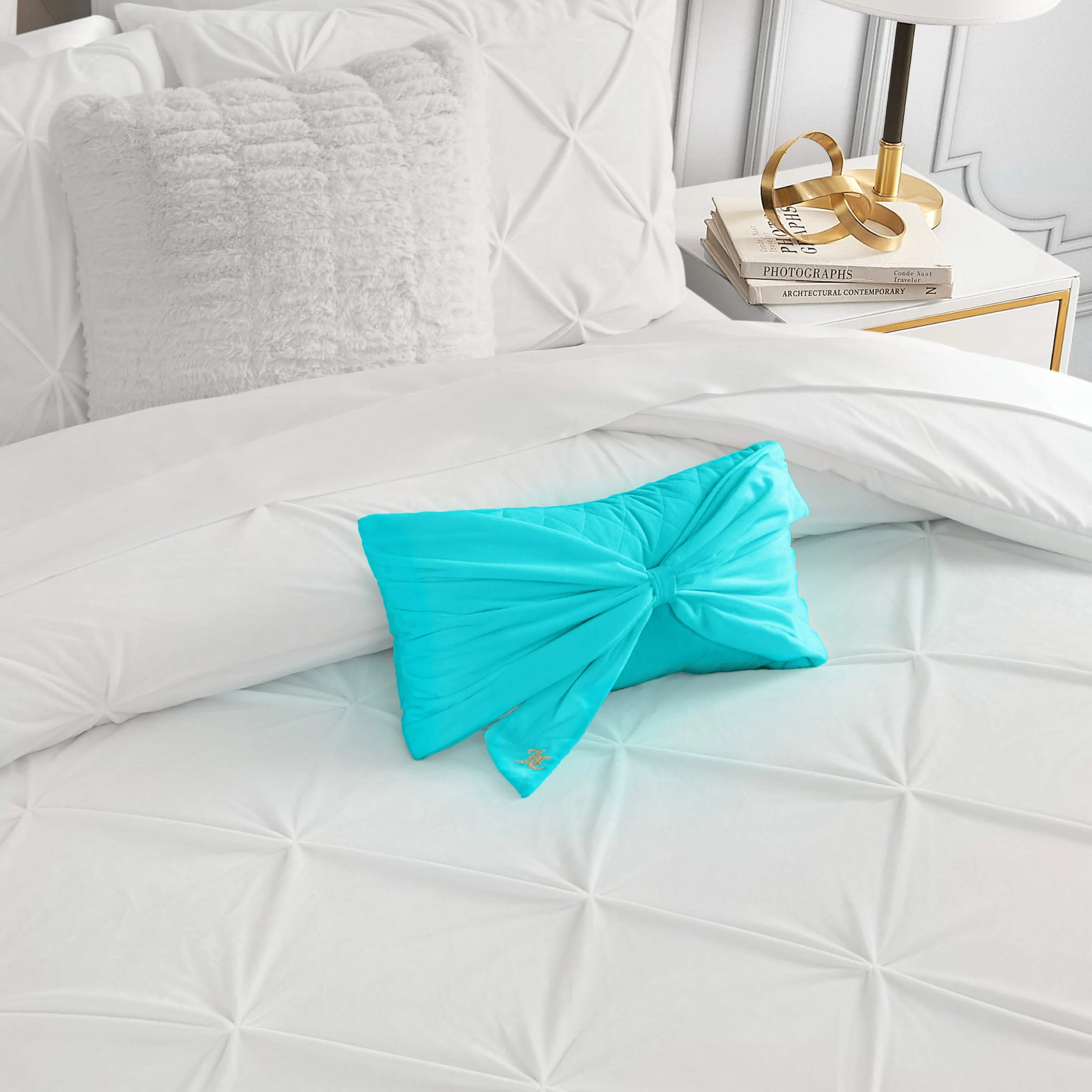Velvet Bow Decorative Pillow - Image 5