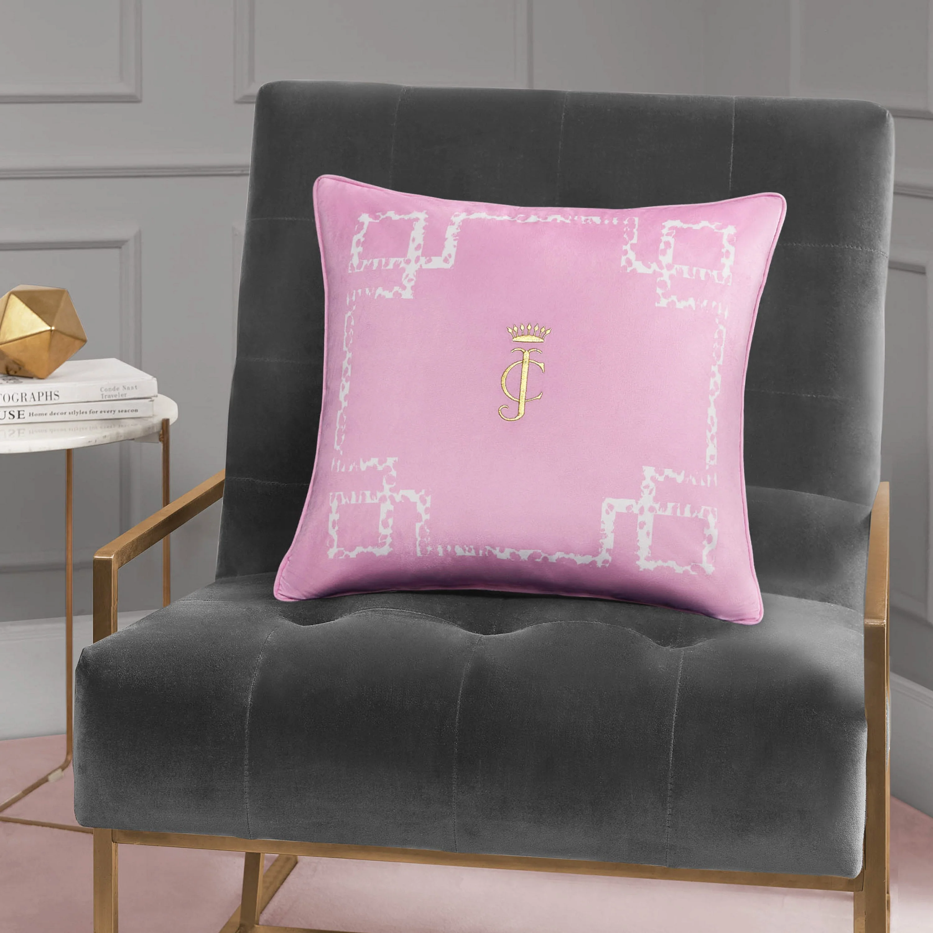 Velvet Lattice Pillow - Image 3